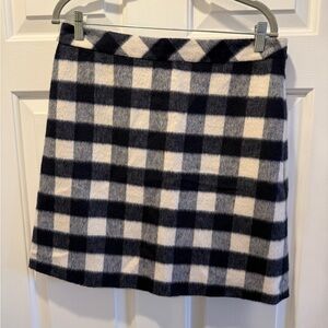 Brooks Brothers Plaid Navy and Cream Women's Skirt